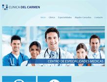 Tablet Screenshot of clinicadelcarmenhuelva.com
